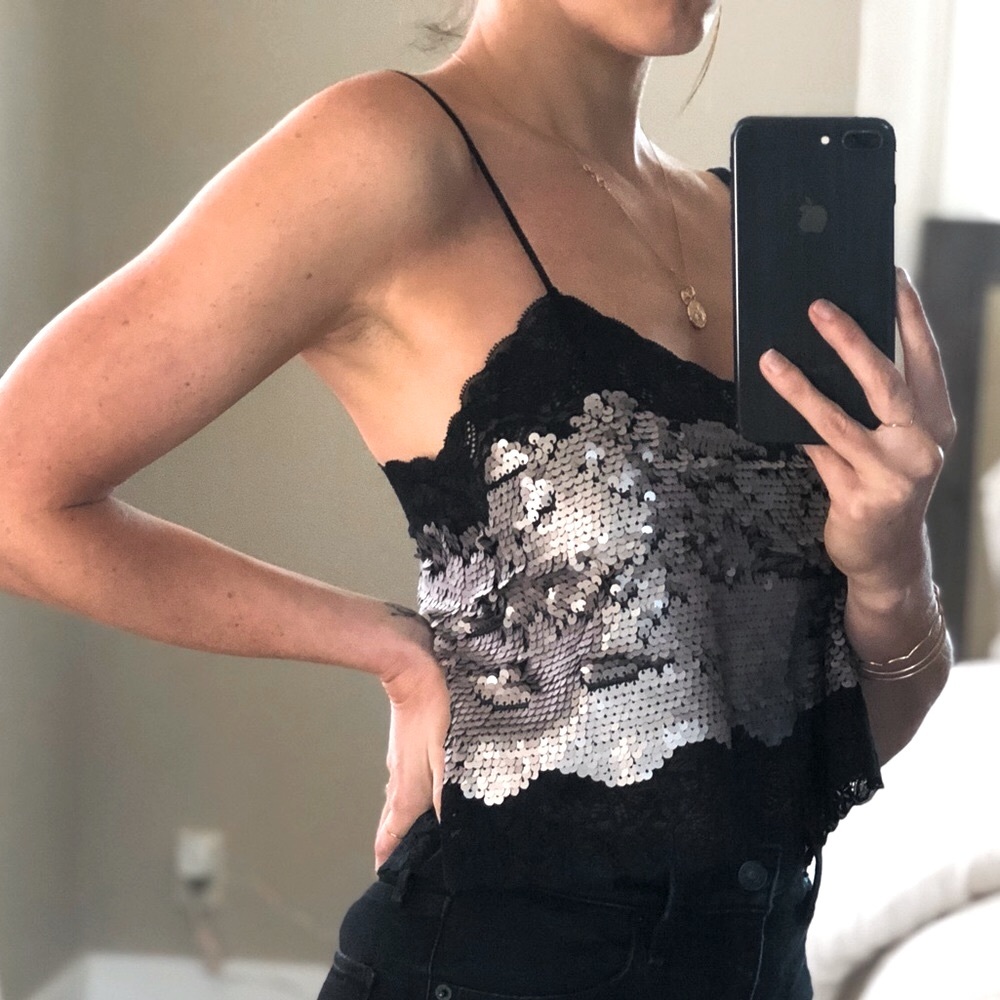 | Sequin Lace Cami |